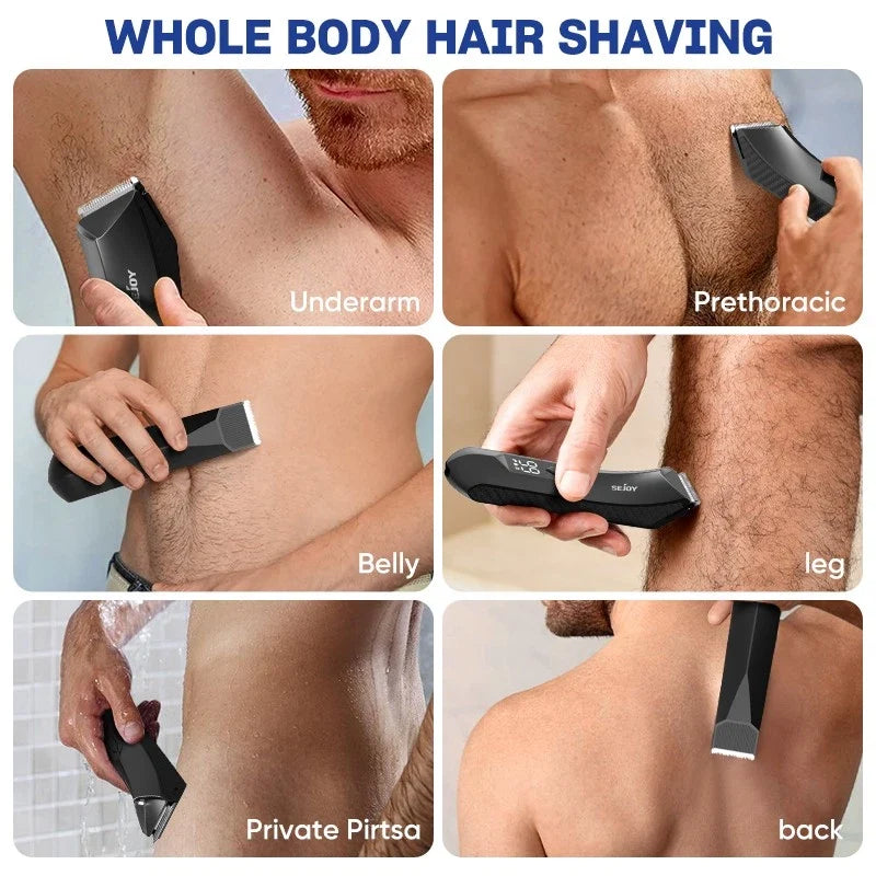 SEJOY Cordless Body Hair Trimmer – Electric Beard & Groin Shaver For Men UK