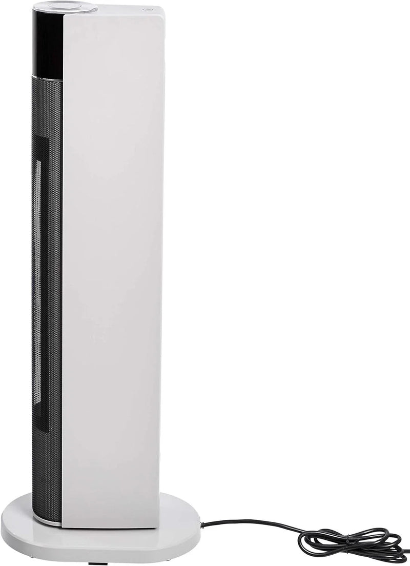 AmazonBasics Eco Tower Heater — 3 Heat Settings, 2 Fan Speeds, Oscillating