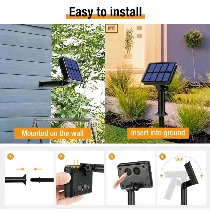 2 Pack Solar powered String Lights Outdoor Garden Waterproof 10M x2 Fairy 8 Mode