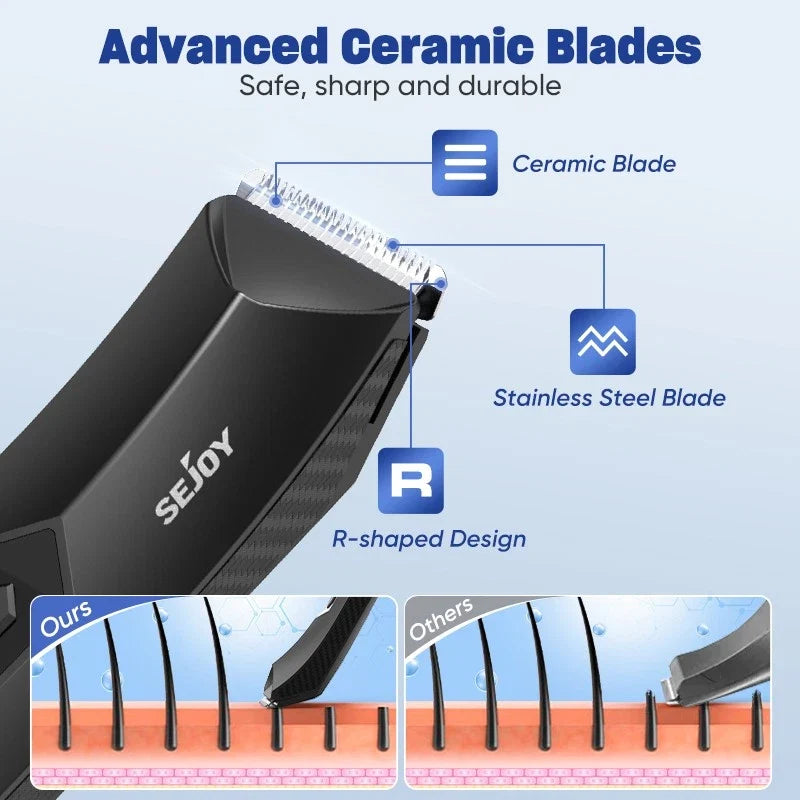 SEJOY Cordless Body Hair Trimmer – Electric Beard & Groin Shaver For Men UK