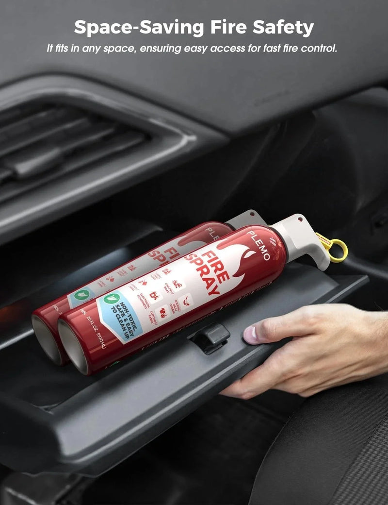 Plemo F60L Fire Extinguisher Spray – 600ml (20 fl oz) Car Caravan Home
