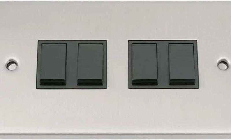 Light Switch 4 Gang Chrome