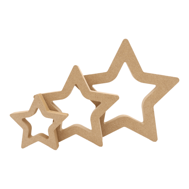 MDF Freestanding Hollow Star Shape