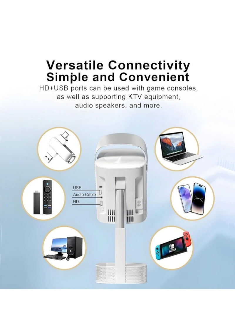 Smart Home Theater Projector Native 1080P WiFi 6 Bluetooth Portable Auto Focus