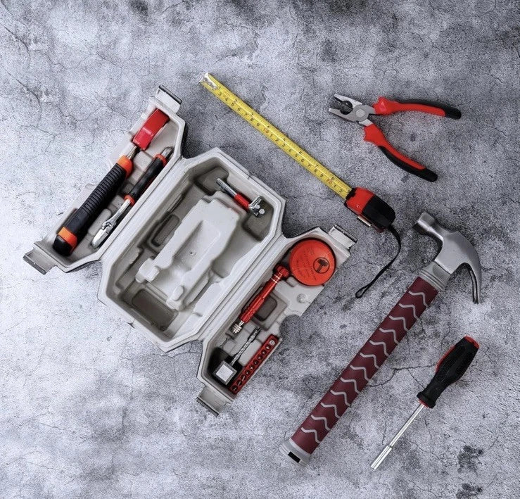 Hammer Tool Box - 28 Piece Hammer Tool Set Made of Real Metal for DIY and Car Repair
