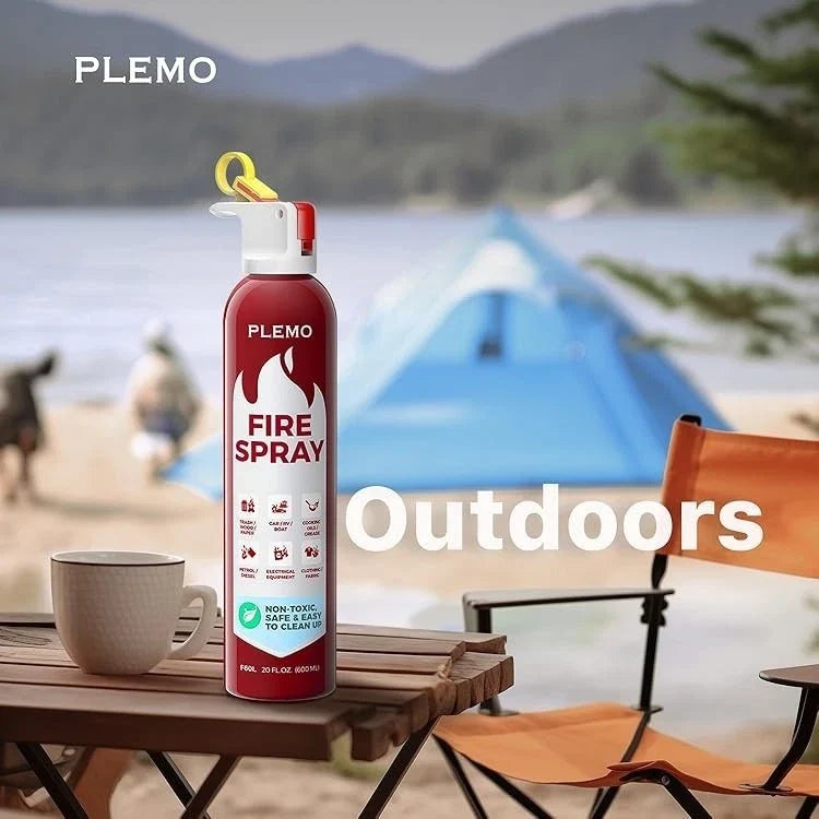 Plemo F60L Fire Extinguisher Spray – 600ml (20 fl oz) Car Caravan Home