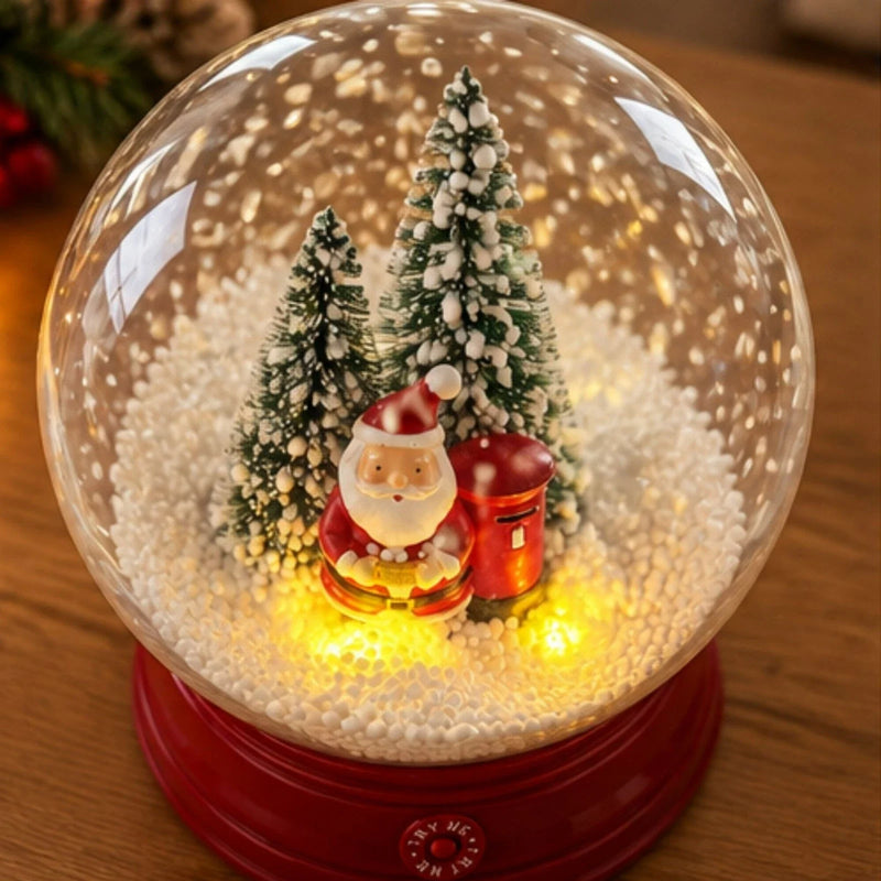 Large Musical Christmas Snow Globe with Santa & LED Lights