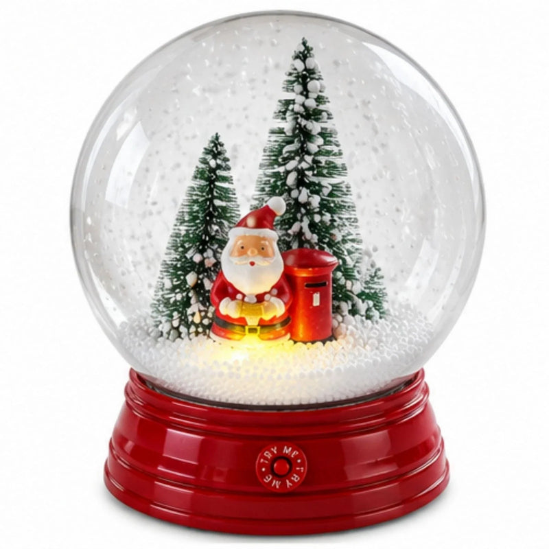 Large Musical Christmas Snow Globe with Santa & LED Lights