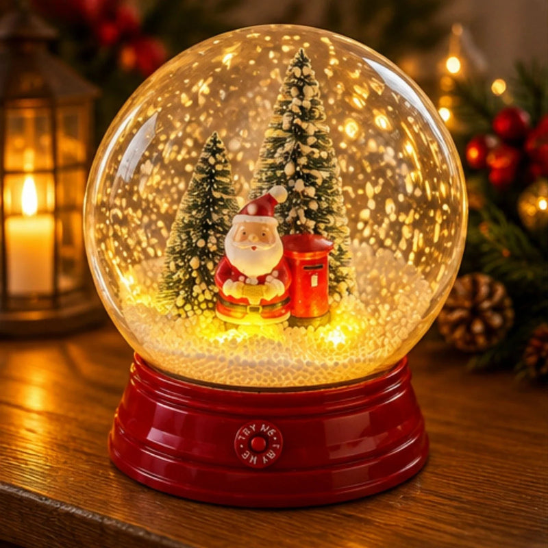 Large Musical Christmas Snow Globe with Santa & LED Lights