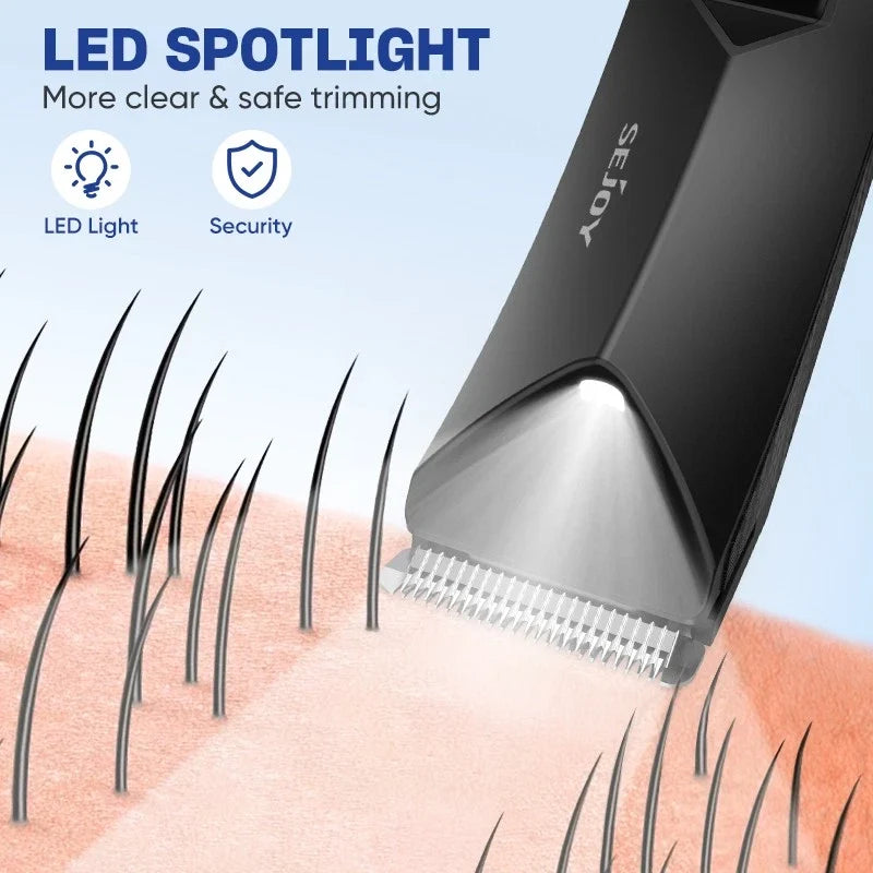 SEJOY Cordless Body Hair Trimmer – Electric Beard & Groin Shaver For Men UK