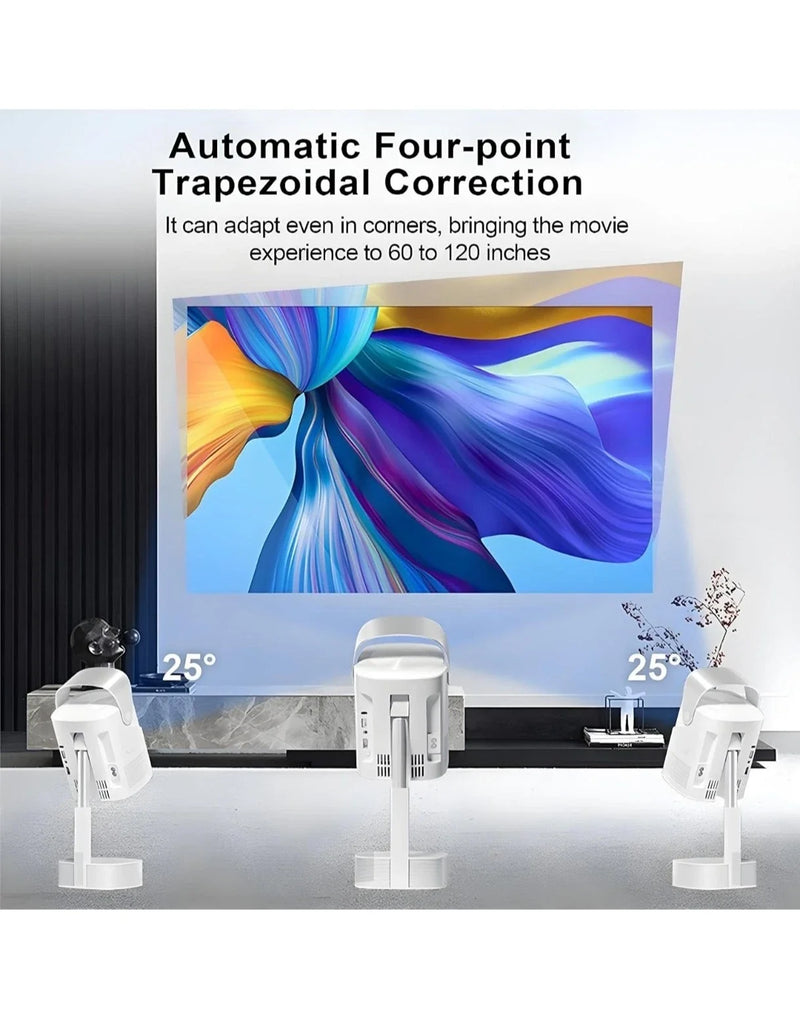 Smart Home Theater Projector Native 1080P WiFi 6 Bluetooth Portable Auto Focus