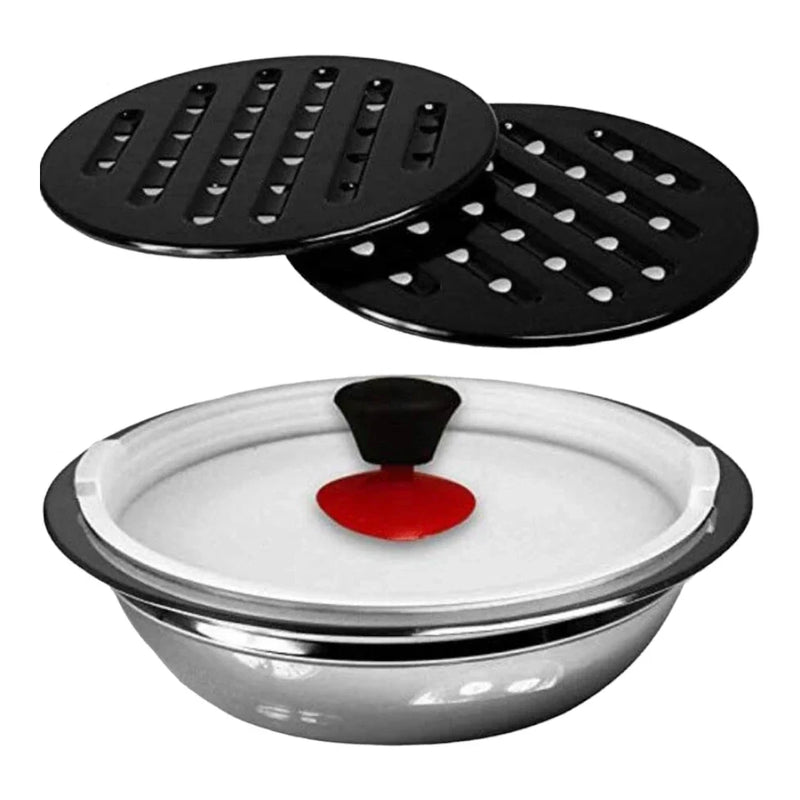16 Piece Stainless Steel Cookware Set Pots and Pans Set with Lids Gas Electric Induction Hob Compatible