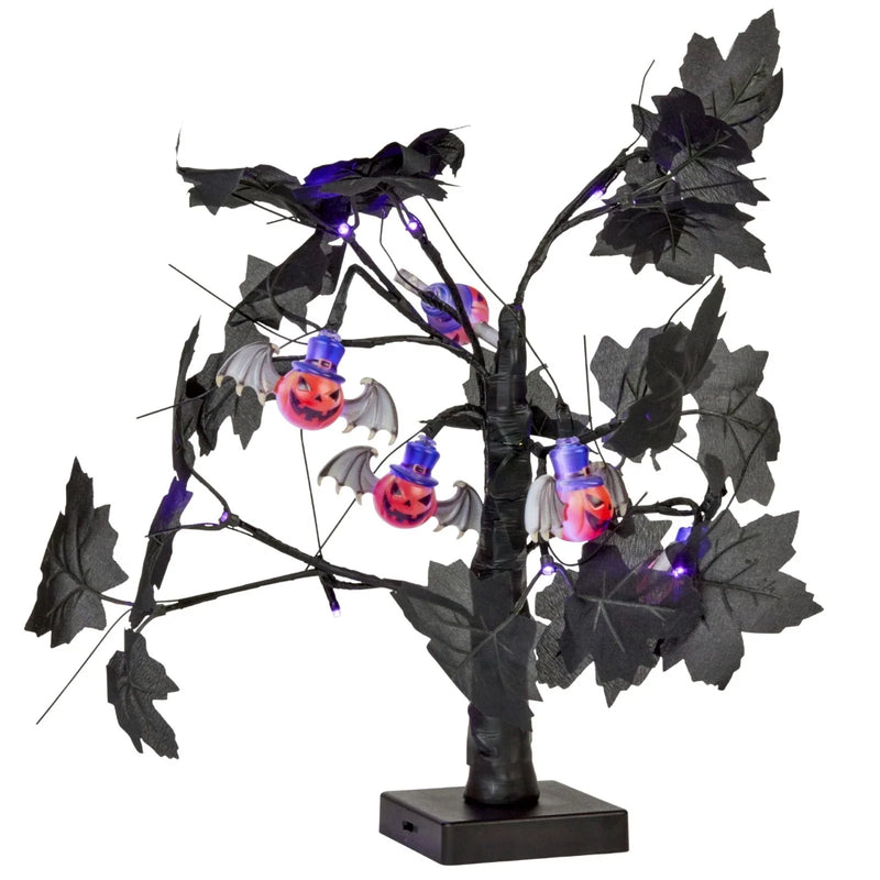 52cm Halloween Decor Twig Tree With Bats