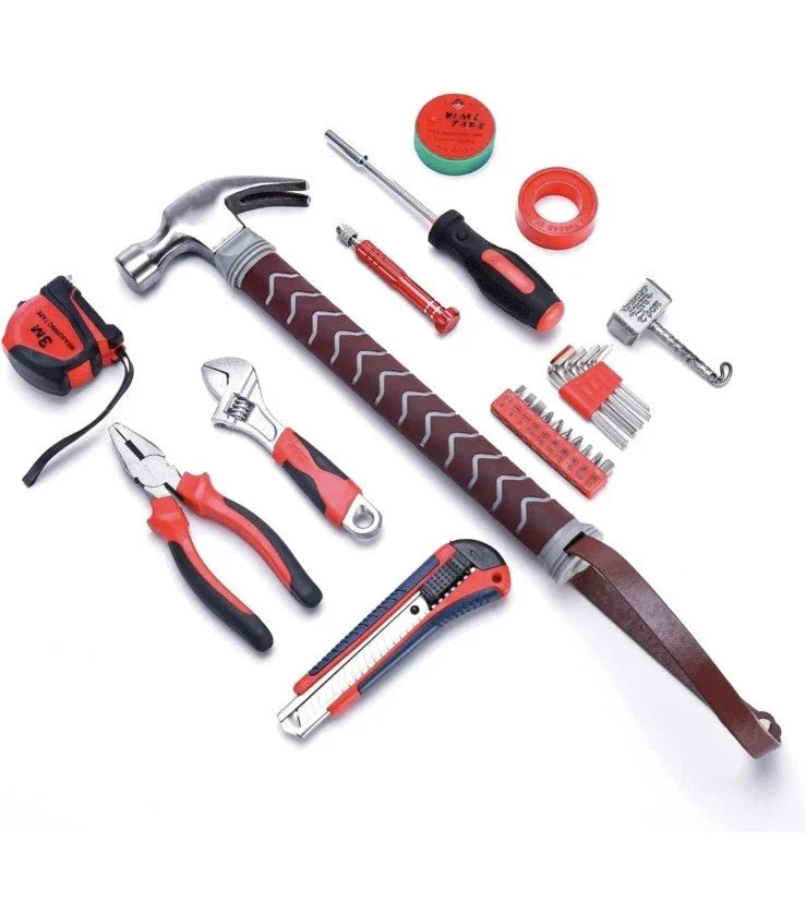 Hammer Tool Box - 28 Piece Hammer Tool Set Made of Real Metal for DIY and Car Repair