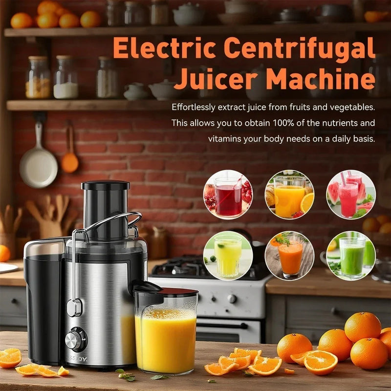 SEJOY 600W Compact Juicer – Whole-Fruit Juice Extractor with 2 Speeds