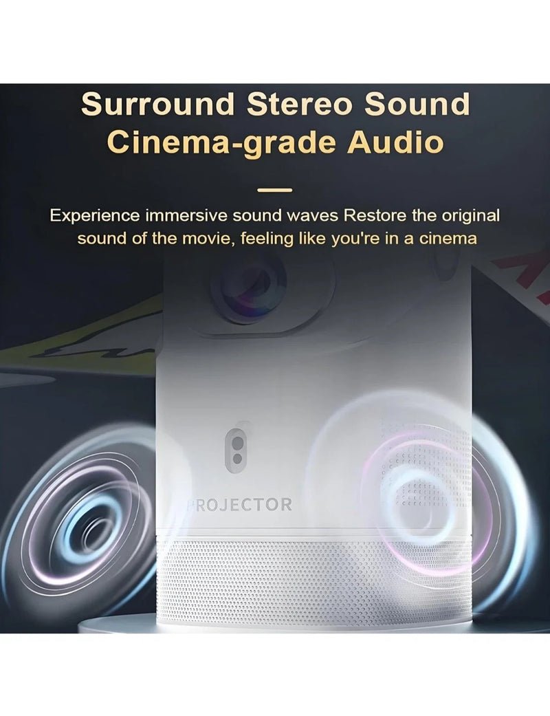 Smart Home Theater Projector Native 1080P WiFi 6 Bluetooth Portable Auto Focus