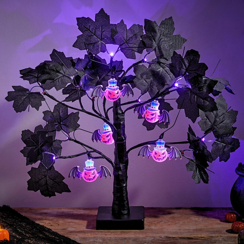 52cm Halloween Decor Twig Tree With Bats