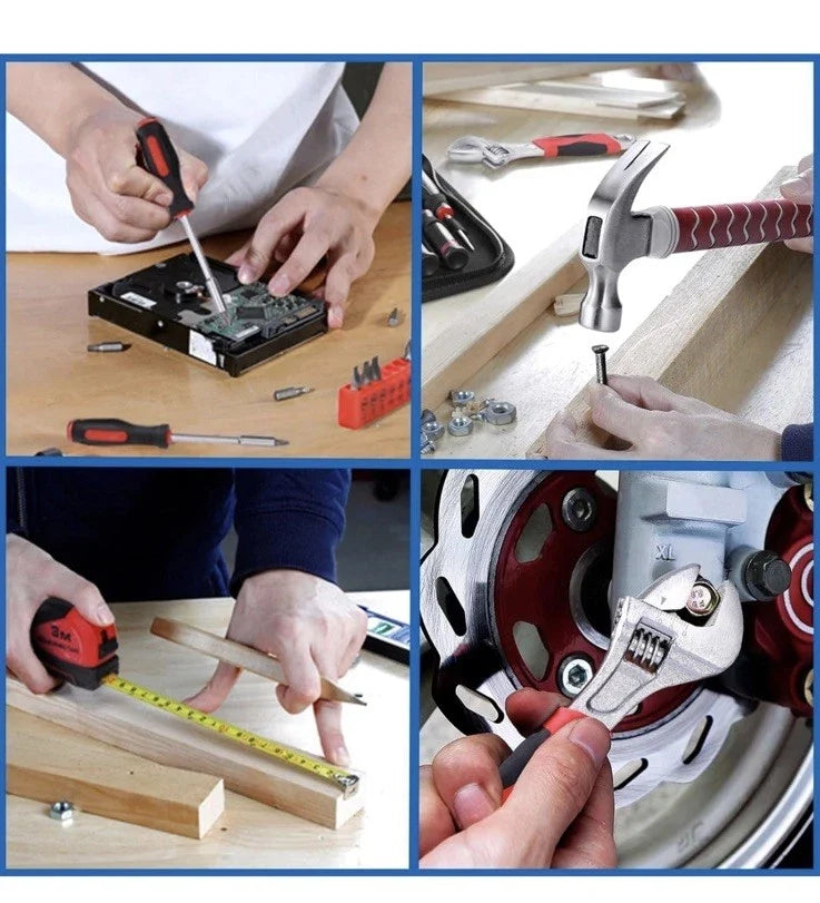 Hammer Tool Box - 28 Piece Hammer Tool Set Made of Real Metal for DIY and Car Repair