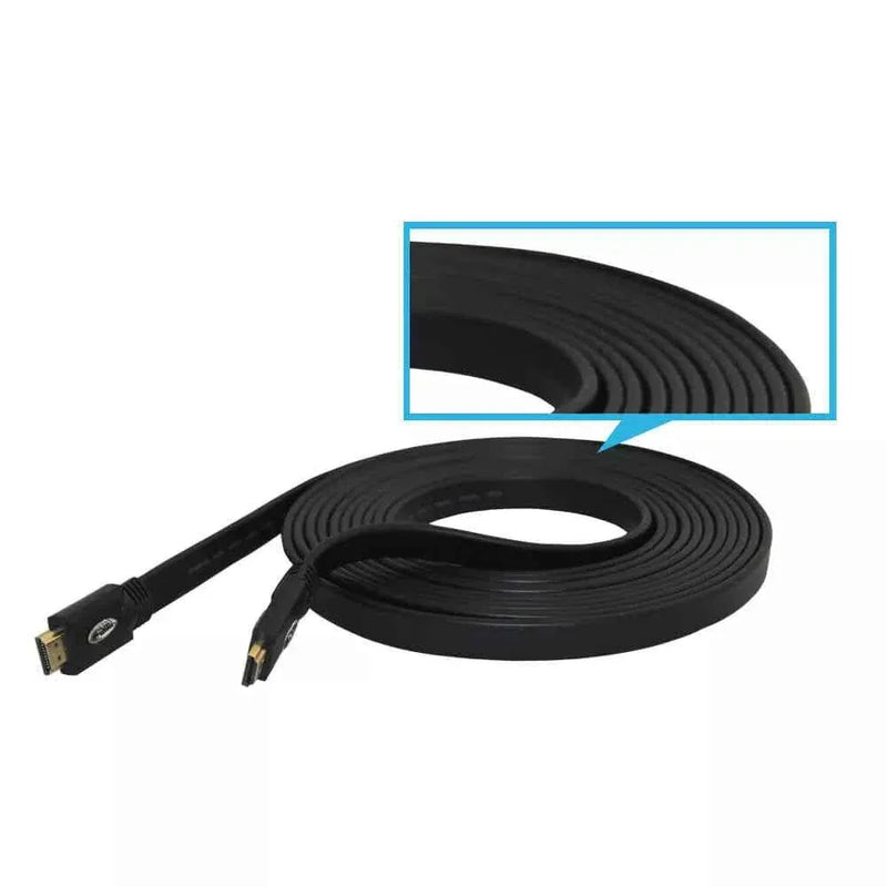 High Speed HDMI Cable Videk Pro Series Flat HDMI 1.4 4K Compatible - 2 Meters