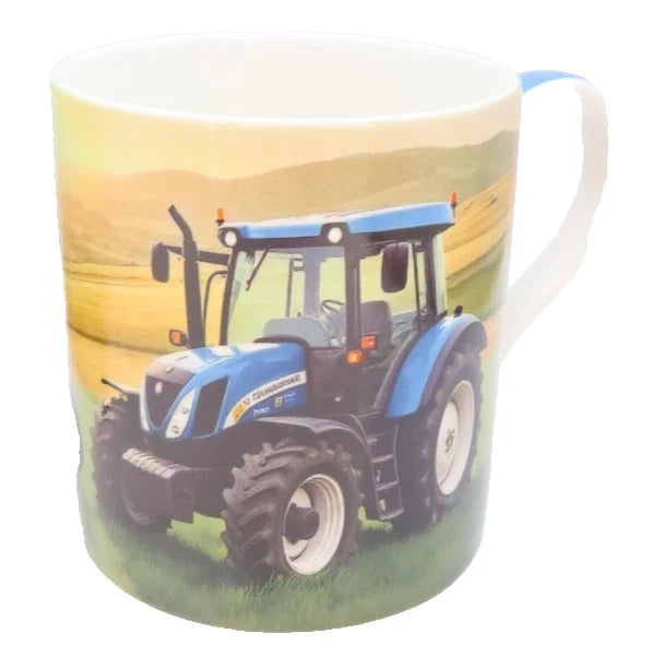 Blue Tractor Mug 9 CM Boxed Fine China Tableware Gift Countryside Farming