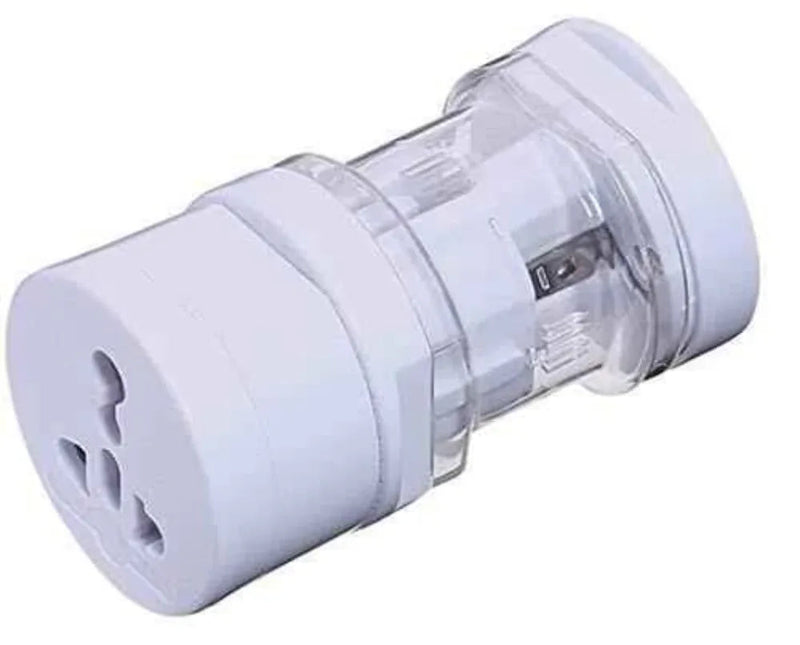 Travel Plug Universal Worldwide Charger Power Adapter US, EU, UK, AU - White