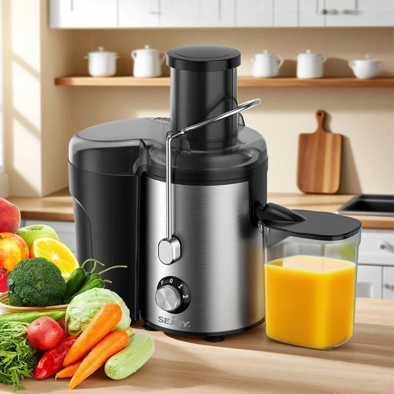 SEJOY 600W Compact Juicer – Whole-Fruit Juice Extractor with 2 Speeds