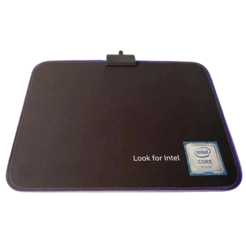 Intel Gaming Mouse Pad Blue Led Light-Up Anti Slip 36.5X25.5cm for PC and Laptop