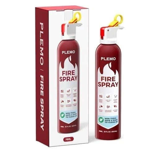 Plemo F60L Fire Extinguisher Spray – 600ml (20 fl oz) Car Caravan Home