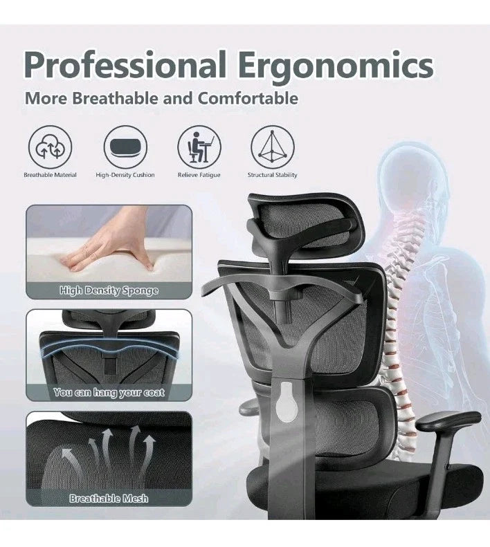 Ergonomic Gaming Chair High Back Recliner with Lumbar Support – Office & Gaming