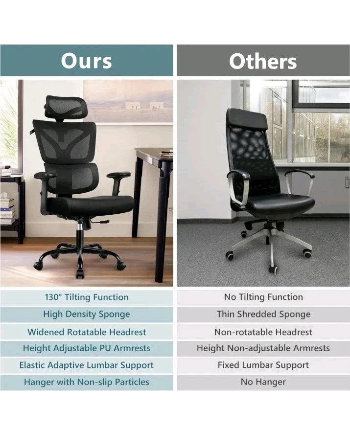 Ergonomic Gaming Chair High Back Recliner with Lumbar Support – Office & Gaming