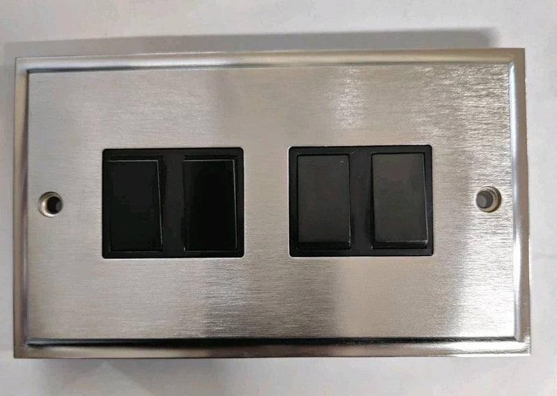 Light Switch 4 Gang Chrome