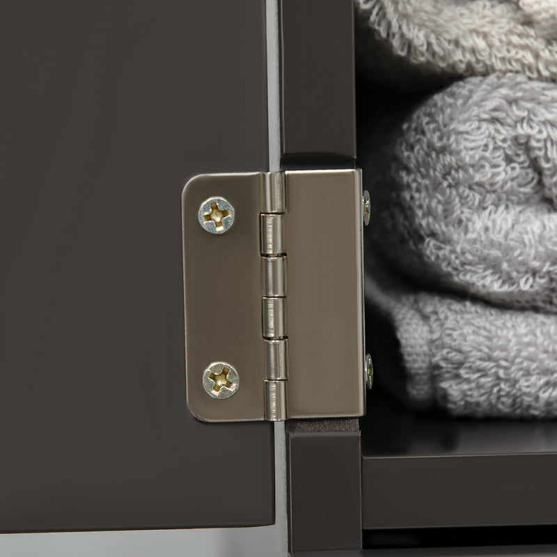 HOMCOM Tall Bathroom Storage Cabinet with Shelf and Drawers, Brown