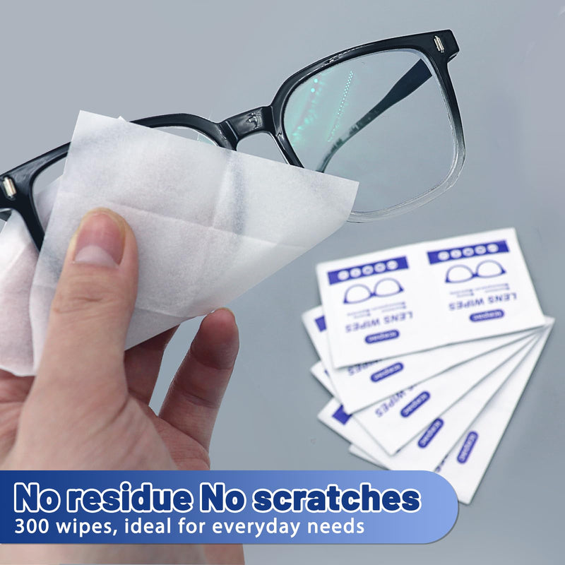 Lens Wipes for Eyeglasses – 500 Count, Pre-moistened, Streak-Free, Scratch-Free