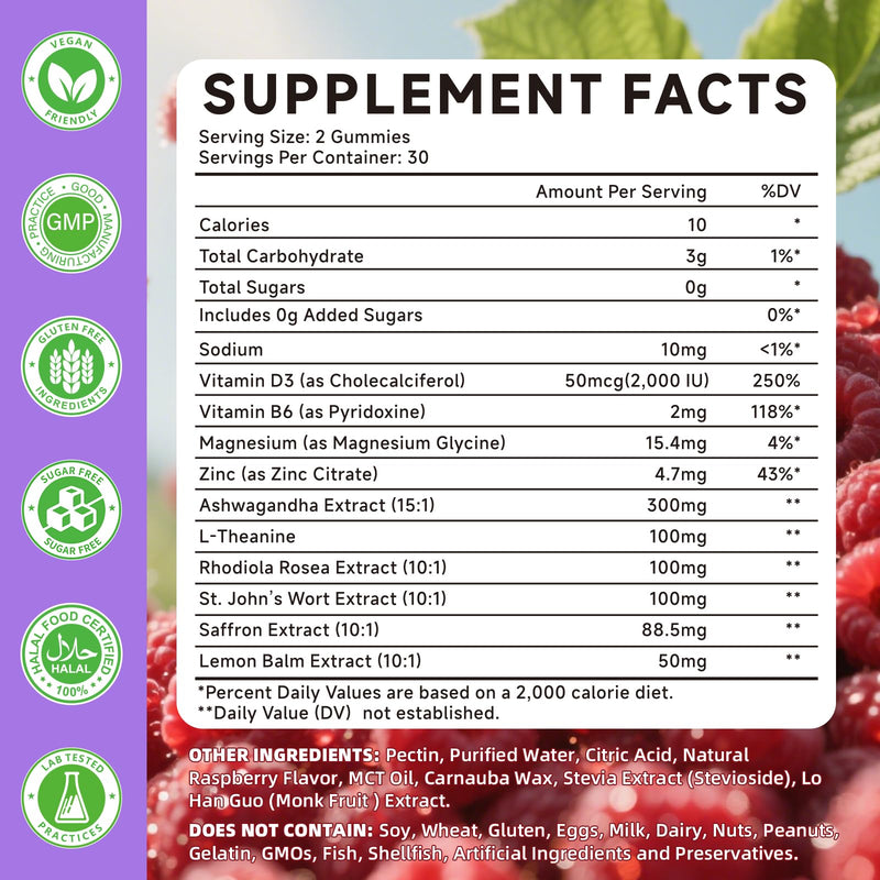 Saffron Gummies for Kids & Adults – Vision, Focus & Stress Support