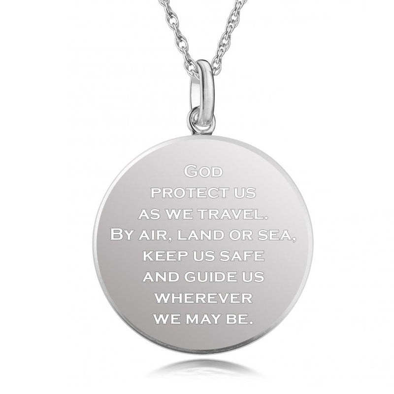 Saint Christopher Pendant – Sterling Silver Necklace | Travel Protection Jewelry Gift