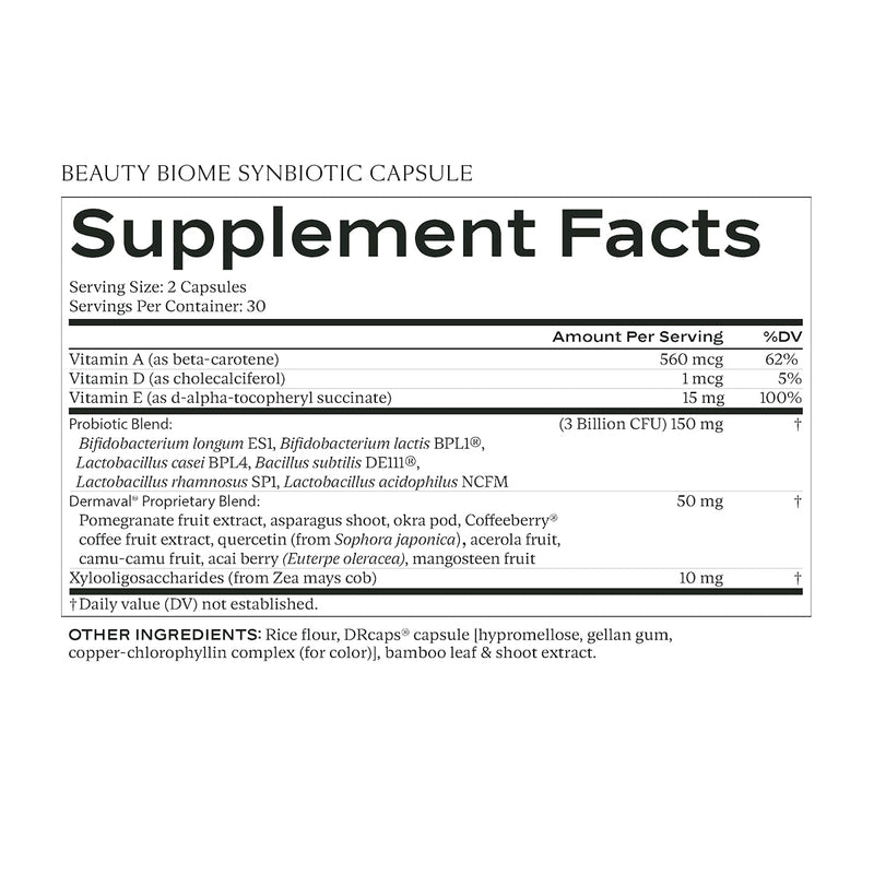 SAKARA Beauty Biome – Daily Synbiotic for Skin & Gut Health (60 Capsules)