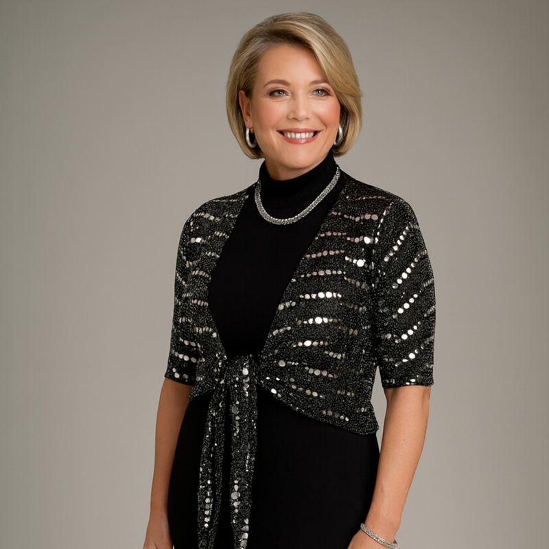 Sparkly Sequin 1/2 Sleeve Bolero / Shrug