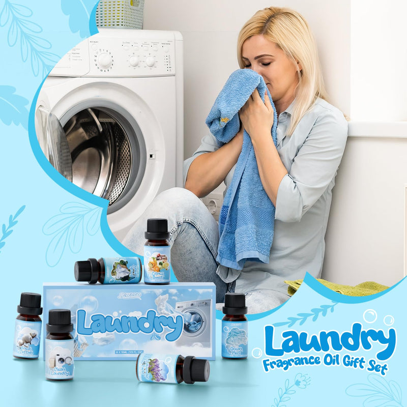 SALUBRITO Laundry Fragrance Oils – Clean Essential Oil Set for Home & Diffuser