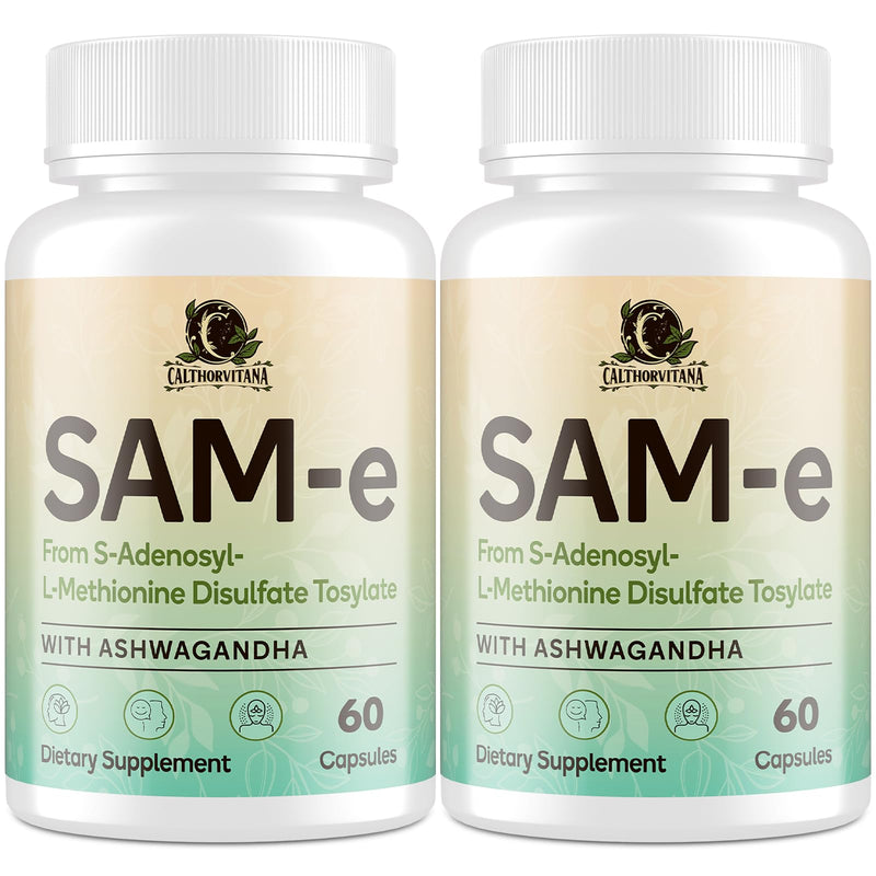 SAM-e Capsule Complex with Ashwagandha, L-Theanine, Rhodiola & St. John’s Wort – 120 Capsules