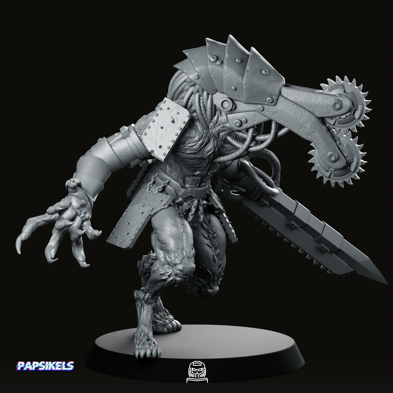 Sampaloc War Wolf Miniature Cybernetic Chainsaw Beast