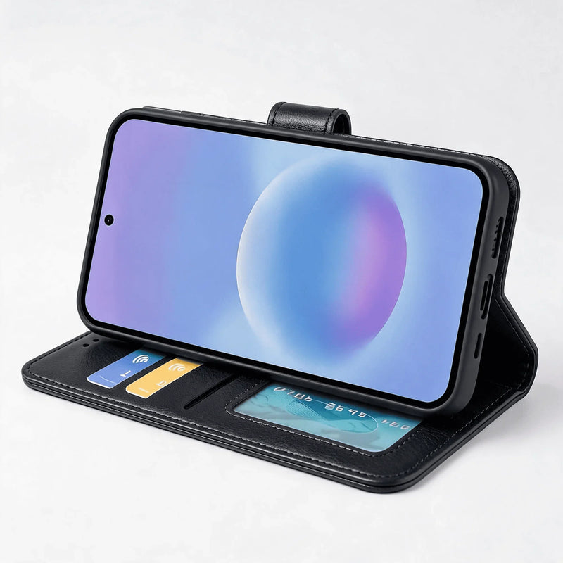 Samsung Galaxy S25 Series Book Flip Case Leather Wallet