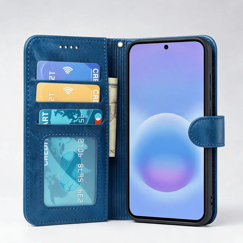 Samsung Galaxy A15 Book Flip Case Leather Wallet