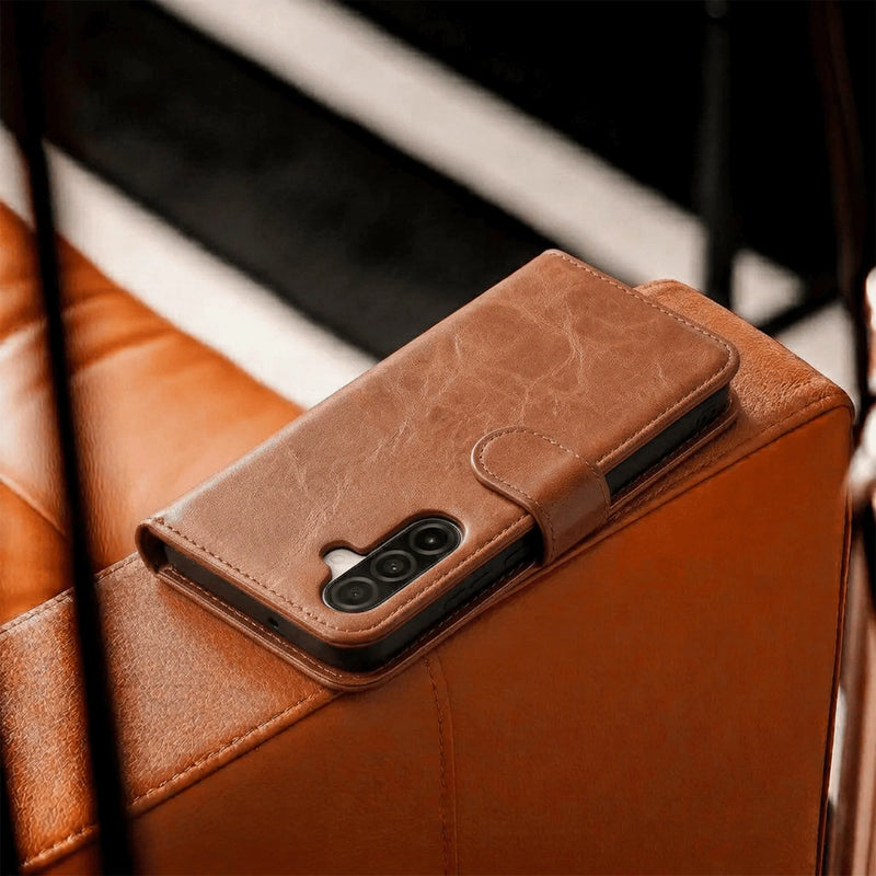 Samsung Galaxy S25 Series Book Flip Case Leather Wallet