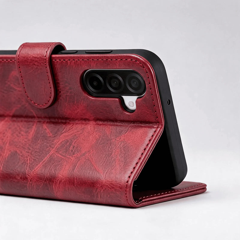 Samsung Galaxy S25 Series Book Flip Case Leather Wallet