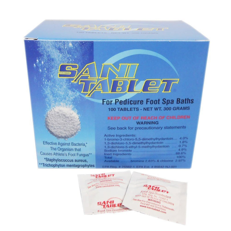 SANI CARE Sani-Tablet 100 Tablets (Model SAN0100) - Foot Spa Disinfection