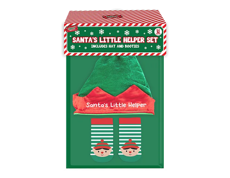 Santa's Little Helper Hat & Sock Set