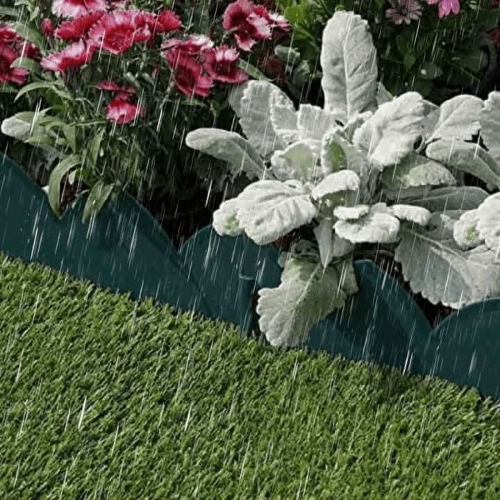 4 Pack Scallop Plastic Garden Edging Interlocking Lawn Border