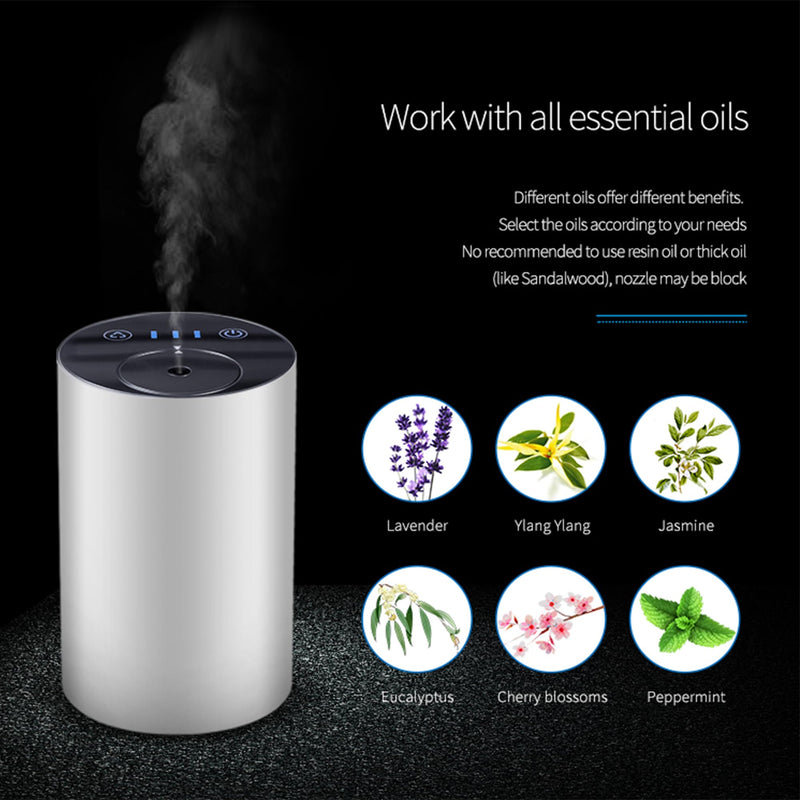 Scentcares Sentiment Diffuser - Waterless Essential Oil Diffuser with 3 Timers