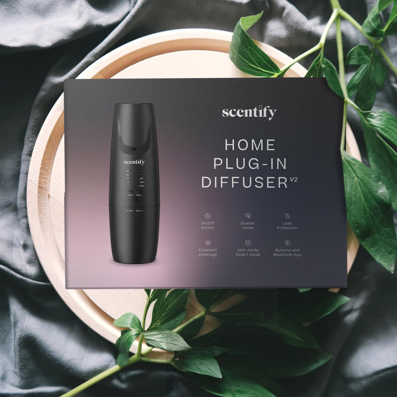 Scentify Plug-in Diffuser V2 | Bluetooth App Control for Home, Office, Spa | 800 sq ft | 100ml