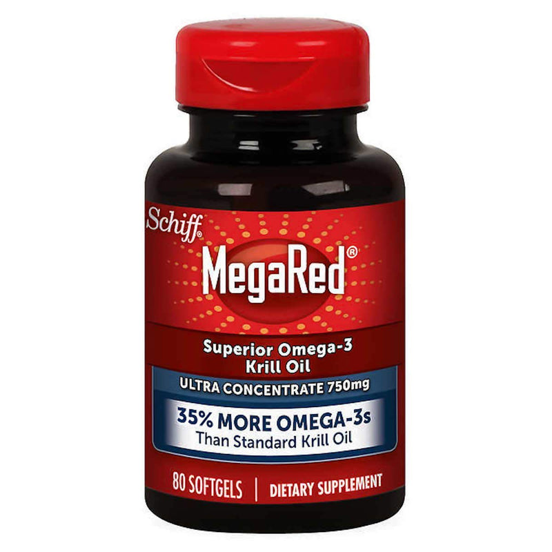 Schiff MegaRed Krill Oil High Concentration 750mg – 80 Softgels